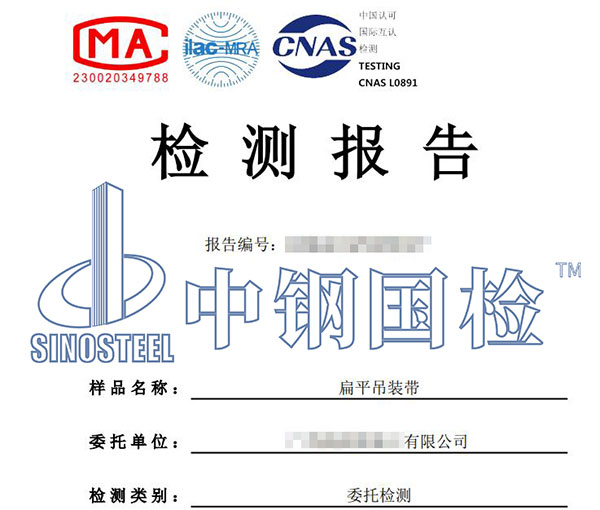吊裝帶檢測(cè)報(bào)告
